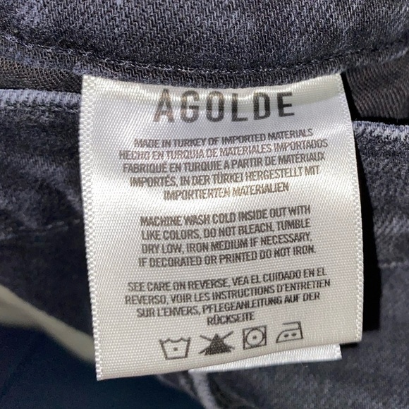 AGOLDE Nico Slim Leg Jeans in Disorder - Distressed Black/Dark Wash Jeans - Picture 12 of 16